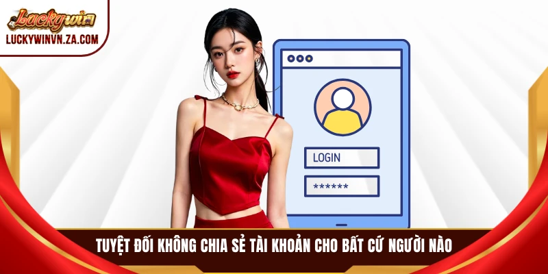 Tuyệt đối không chia sẻ tài khoản cho bất cứ người nào